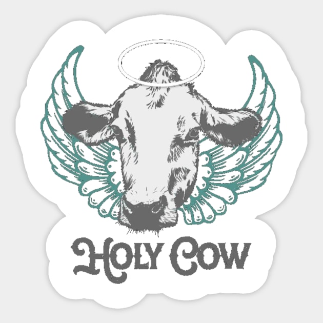 Holy Cow Sticker by chrissyloo